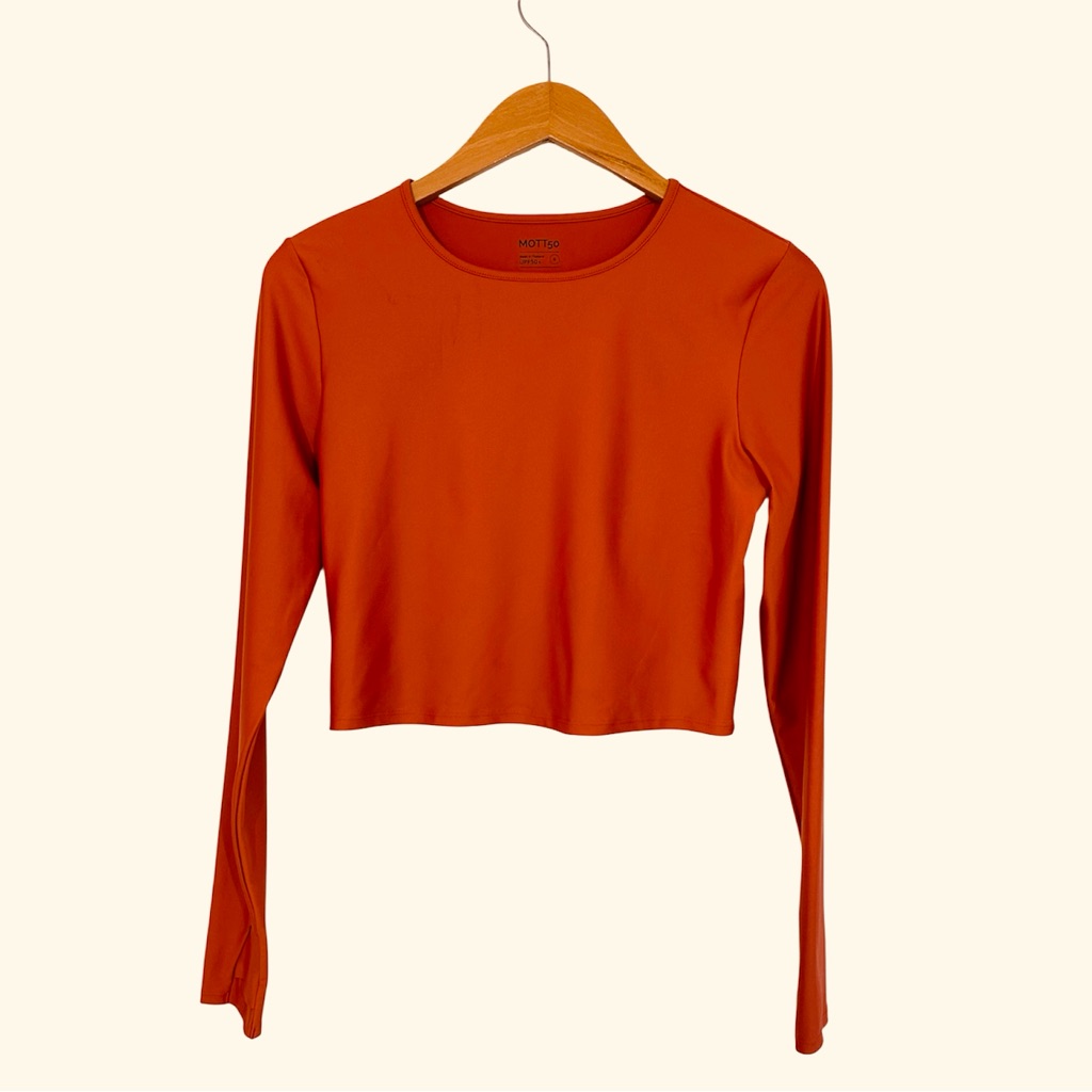 Rarenwot Mott50 Women's Swim Croptop Dark Orange